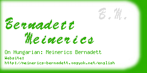 bernadett meinerics business card